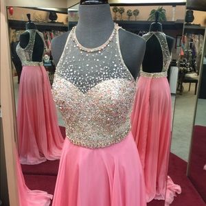 Pink Chiffon Formal Dress Size 12